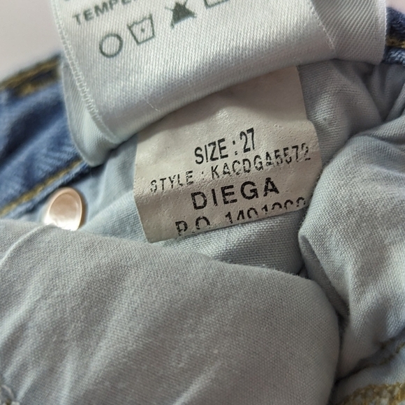 Joes Jean Women 27 Exposed Button Fly High Rise Straight Crop Debbie Denim - Picture 10 of 14